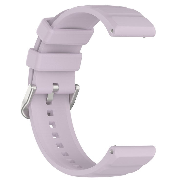 For Samsung Galaxy Watch3 45mm / TicWatch Pro 3 Lite / Mibro Watch X1 Silicone Watch Band 22mm Quick Release Wristband Replacement Strap - Light Purple