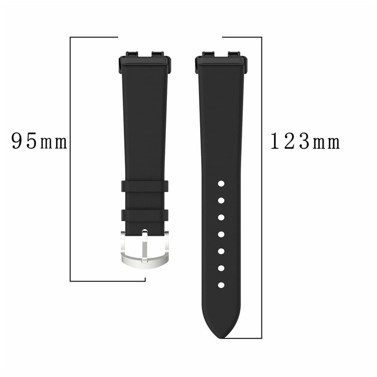 For Huawei Band 8 / Band 8 NFC / Band 9 / Band 9 NFC Watch Band Genuine Cow Leather Replacement Strap - Dark Blue