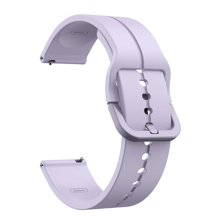 For Garmin Forerunner 265 / 255 / Vivoactive 4 / Venu 2 Silicone Watch Strap 22mm Watch Band with Square Buckle - Purple