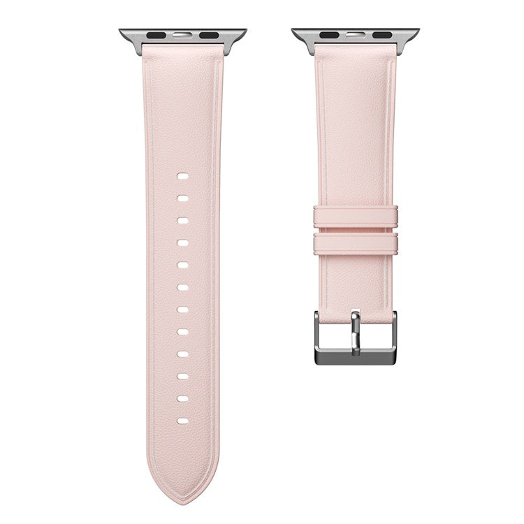 AW 22mm Watch Strap for Apple Watch Series 10 42mm / 9 8 7 41mm / SE (2023) SE (2022) SE 6 5 4 40mm / 3 2 1 38mm TPU Stitching Watchband - Pink