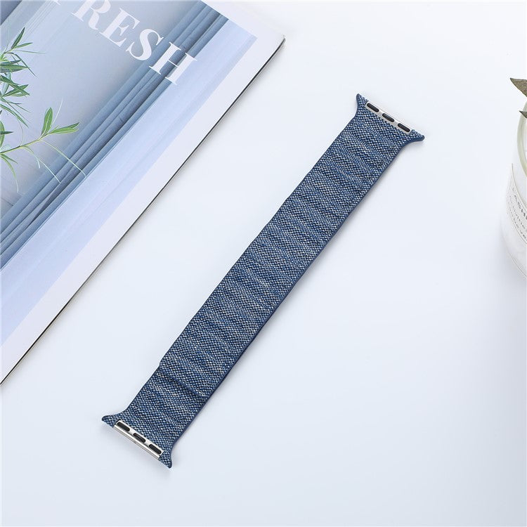 AW Magnetic Watch Band for Apple Watch Series 10 46mm / Ultra 2 Ultra 49mm /  Series 9 8 7 45mm / 6 5 4 SE (2023) SE (2022) SE 44mm / 3 2 1 42mm Denim Wrist Strap - Baby Blue