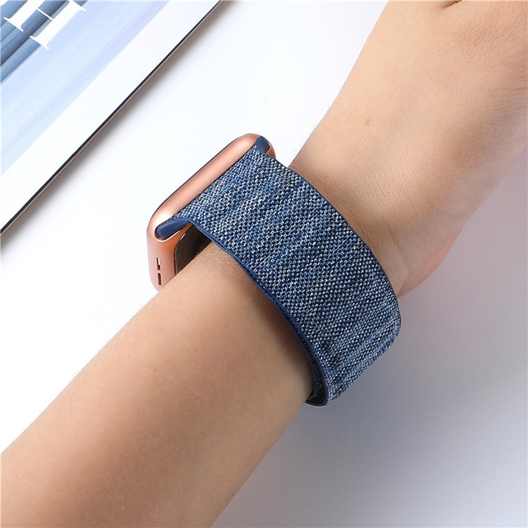 AW Magnetic Watch Band for Apple Watch Series 10 46mm / Ultra 2 Ultra 49mm /  Series 9 8 7 45mm / 6 5 4 SE (2023) SE (2022) SE 44mm / 3 2 1 42mm Denim Wrist Strap - Baby Blue