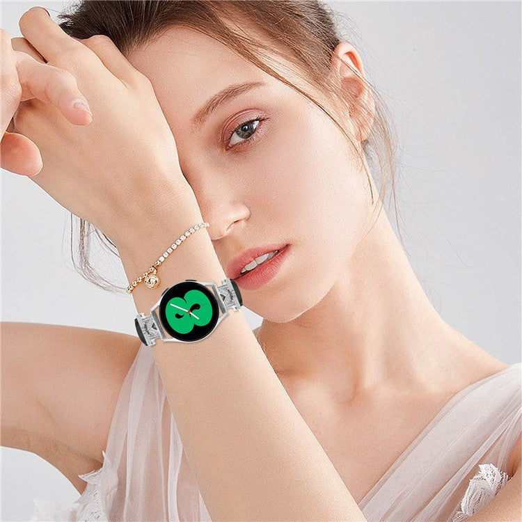 20mm M-Shape Connector Watch Strap for Huami Amazfit Cheetah Pro Replacement Watch Band with Silver Buckle - Black