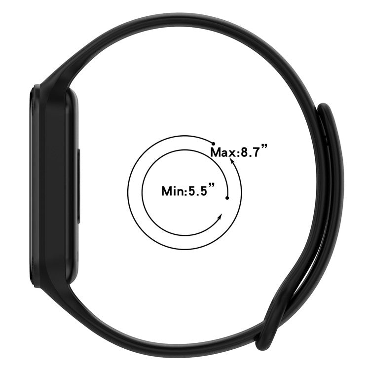 For Xiaomi Smart Band 8 Active / Redmi Band 2 Silicone Watch Band Replacement Wrist Strap with Watch Case - Dark Green