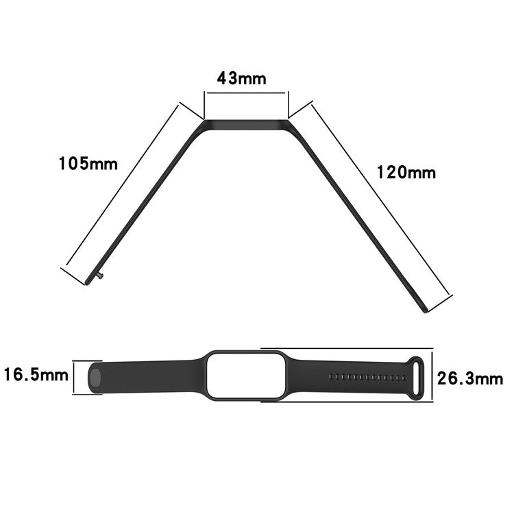 For Xiaomi Smart Band 8 Active / Redmi Band 2 Silicone Watch Band Replacement Wrist Strap with Watch Case - Dark Green