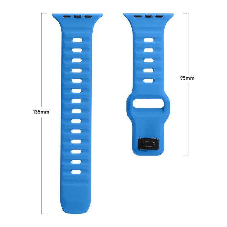Watch Strap for Apple Watch Series 10 42mm / 9 8 7 41mm / SE (2023) SE (2022) SE 6 5 4 40mm / 3 2 1 38mm Smart Watch Silicone Band - Yellow