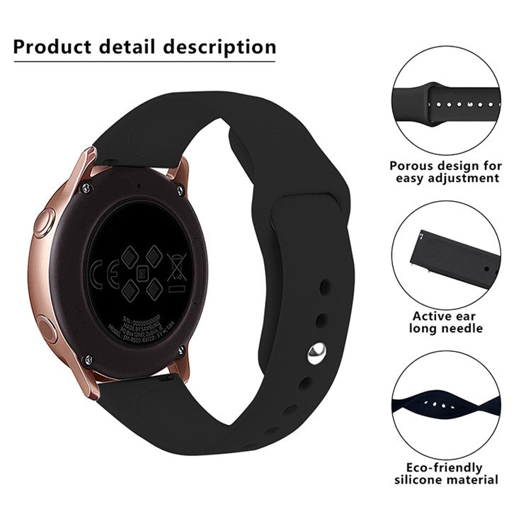 KALEBOL KLB-DKGJ-001 For Samsung Galaxy Watch3 45mm / Garmin Venu 3 Watch Strap 22mm Silicone Band - Lemon Yellow
