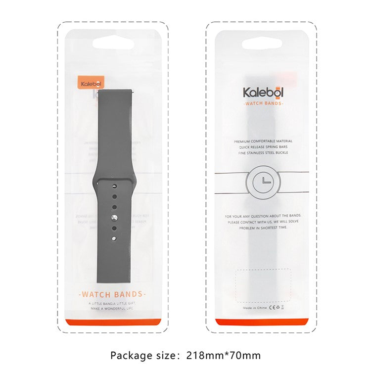 KALEBOL KLB-DKGJ-001 For Samsung Galaxy Watch3 45mm / Garmin Venu 3 Watch Strap 22mm Silicone Band - Lemon Yellow