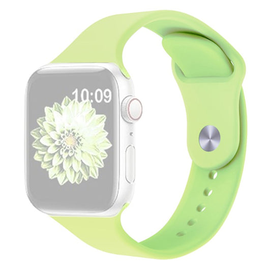 KALEBOL For Apple Watch 10 46mm / Ultra 2 / Ultra 49mm / 9 8 7 45mm / SE (2023) SE (2022) SE 6 5 4 44mm / 3 2 1 42mm Silicone Watch Straps, Size: S / M - Green