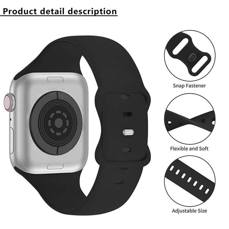 KALEBOL For Apple Watch 10 46mm / Ultra 2 / Ultra 49mm / 9 8 7 45mm / SE (2023) SE (2022) SE 6 5 4 44mm / 3 2 1 42mm Silicone Watch Band, Size: L - Green