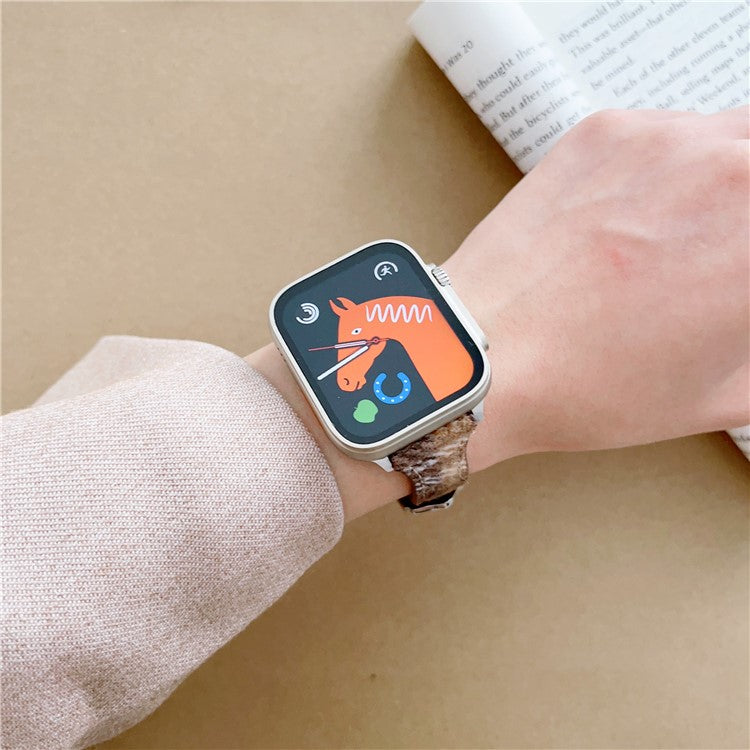 For Apple Watch 10 46mm / Ultra 2 / Ultra 49mm / 9 8 7 45mm / SE (2023) SE (2022) SE 6 5 4 44mm / 3 2 1 42mm Woolen Watchband - Blue / White