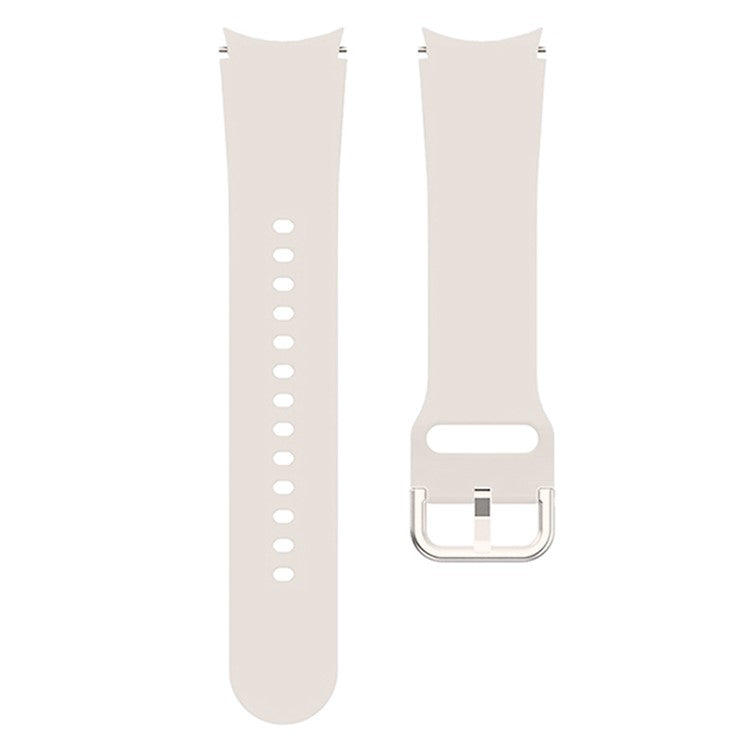 KALEBOL For Samsung Galaxy Watch FE 40mm / Watch4 / Watch 5 / Watch6 Silicone Watch Bands Waterproof Soft Strap - Starlight