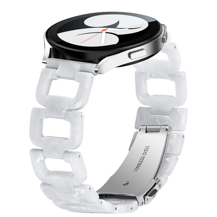 For Huawei Watch 2 / GT 2 42mm / GT 3 42mm D-Shape Strap Resin Smart Watch Band - Pearl White