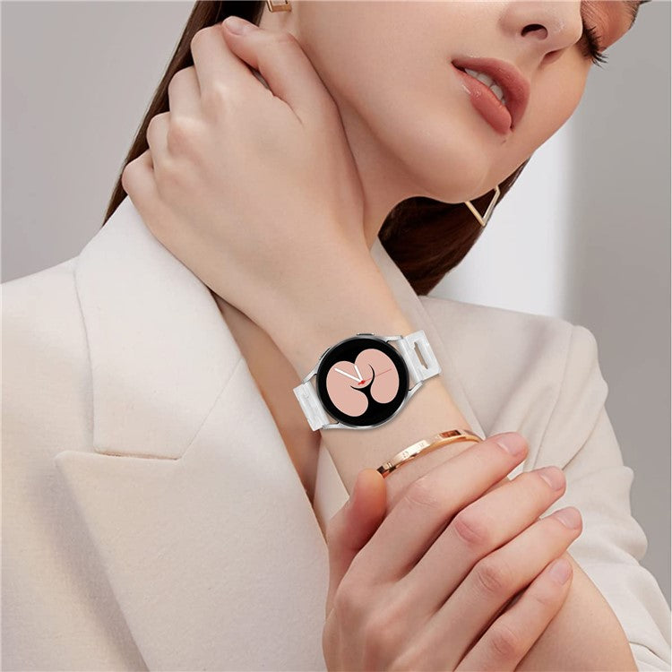 For Huawei Watch 2 / GT 2 42mm / GT 3 42mm D-Shape Strap Resin Smart Watch Band - Pearl White