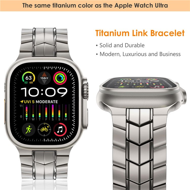 For Apple Watch Series 10 42mm / 9 8 7 41mm / SE (2023) SE (2022) SE 6 5 4 40mm / 3 2 1 38mm Watch Band Titanium Alloy Strap