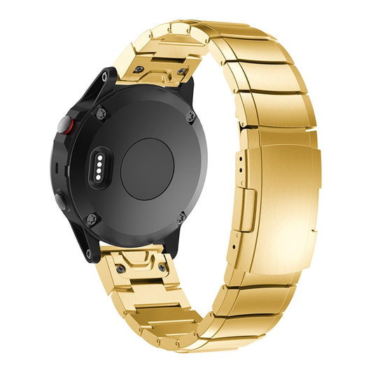 KALEBOL KLB-YZBXG-001 For Garmin Fenix 7S / 7S Pro Watch Strap 20mm Stainless Steel Watch Band - Gold