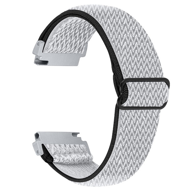 For Gabb Watch 1 Nylon Elastic Wrist Band Smartwatch Strap Easy to Adjust - Black+White
