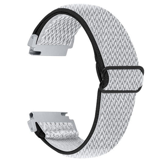 For Gabb Watch 1 Nylon Elastic Wrist Band Smartwatch Strap Easy to Adjust - Black+White