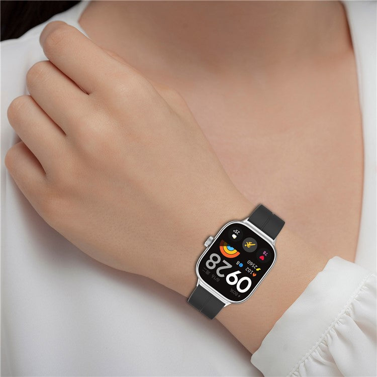 For Xiaomi Redmi Watch 4 / Smart Band 9 Pro / 8 Pro Silicone Strap Replacement Wrist Band with Folding Buckle - Starlight