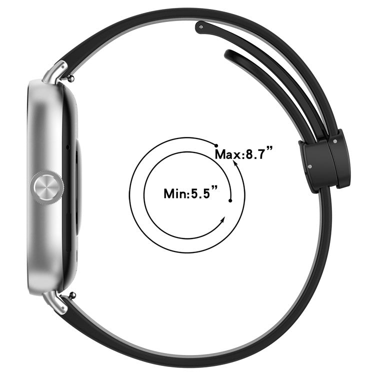 For Xiaomi Redmi Watch 4 / Smart Band 9 Pro / 8 Pro Silicone Strap Replacement Wrist Band with Folding Buckle - Starlight