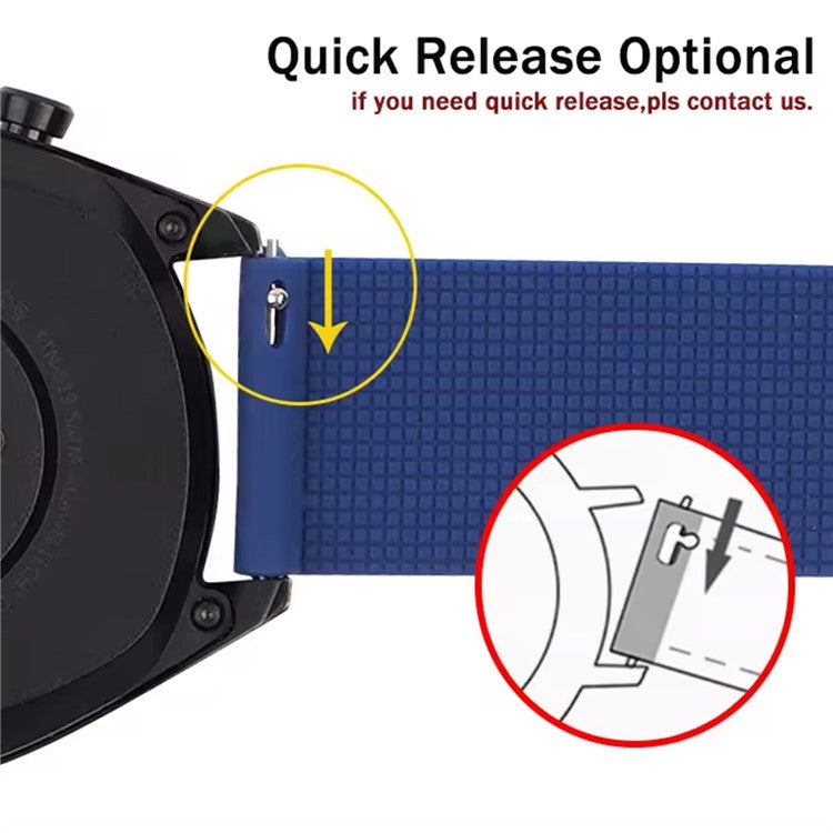 18mm Universal Replacement Watch Strap Sporty Silicone Wrist Band with Silver Buckle - Orange