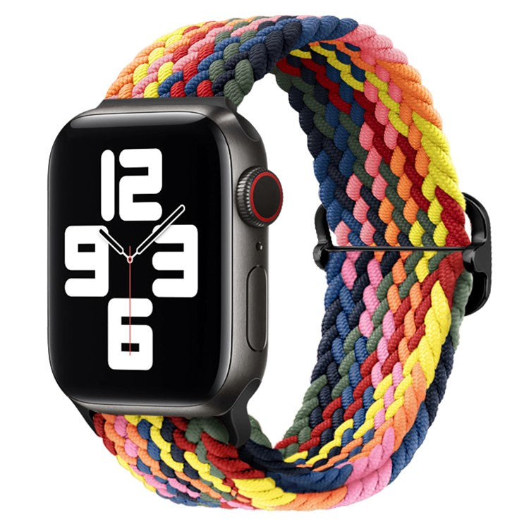 For Apple Watch 10 46mm / Ultra 2 / Ultra 49mm / 9 8 7 45mm / SE (2023) SE (2022) SE 6 5 4 44mm / 3 2 1 42mm Strap Nylon Braided Watch Band - Multi-Color