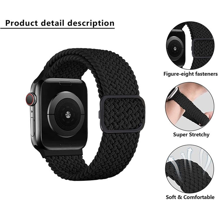 For Apple Watch 10 46mm / Ultra 2 / Ultra 49mm / 9 8 7 45mm / SE (2023) SE (2022) SE 6 5 4 44mm / 3 2 1 42mm Strap Nylon Braided Watch Band - Multi-Color