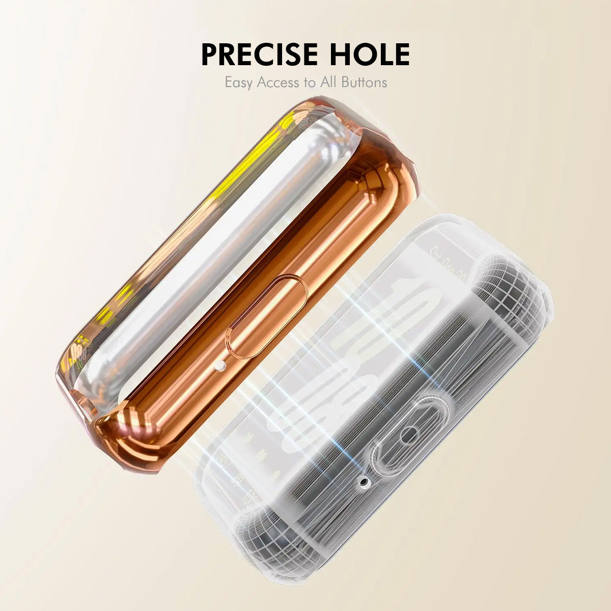 For Samsung Galaxy Fit3 ENKAY Hat-Prince TPU Watch Case Electroplating Watch Cover with Screen Protector - Rose Gold
