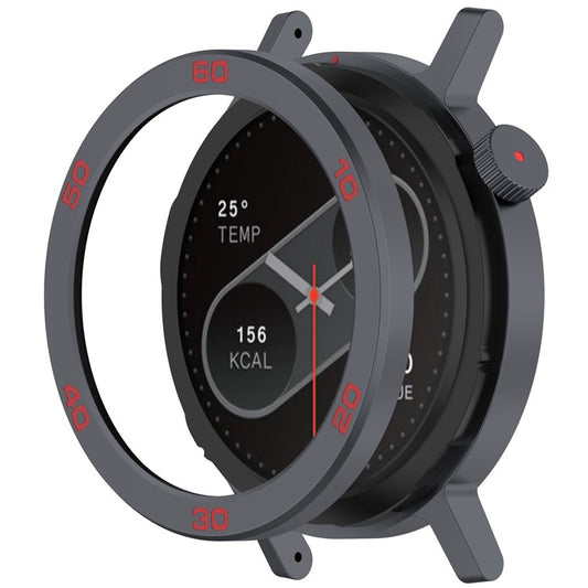 For Nothing CMF Watch Pro 2 Watch Bezel with Screen Film Watch Frame Metal Ring Cover - Grey / Red