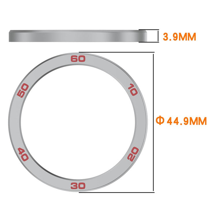 For Nothing CMF Watch Pro 2 Watch Bezel with Screen Film Watch Frame Metal Ring Cover - Grey / Red