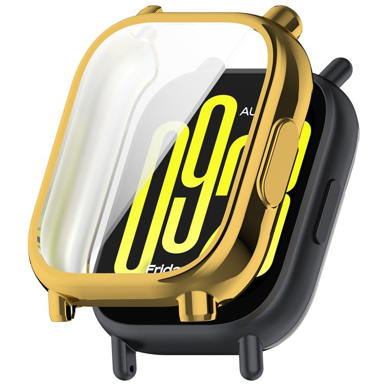 For Xiaomi Redmi Watch 5 Active Case Electroplating Soft TPU Protective Watch Frame Cover - Gold