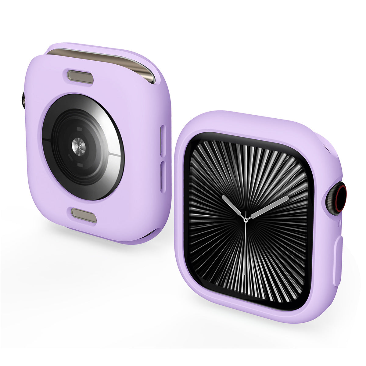 For Apple Watch Series 10 46mm ENKAY HAT PRINCE 2 in 1 Candy Color TPU Watch Case with Full Coverage PMMA Soft Film - Purple