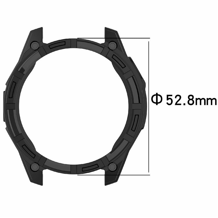 For Garmin Enduro 3 TPU Watch Case Anti-Scratch Hollow Watch Frame Cover - Black