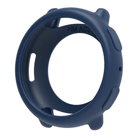 For Huami Amazfit Active 2 Anti Scratch Protective Case Silicone Watch Cover - Dark Blue