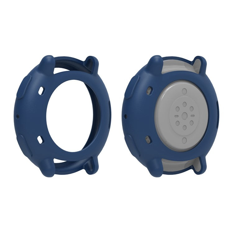 For Huami Amazfit Active 2 Anti Scratch Protective Case Silicone Watch Cover - Dark Blue