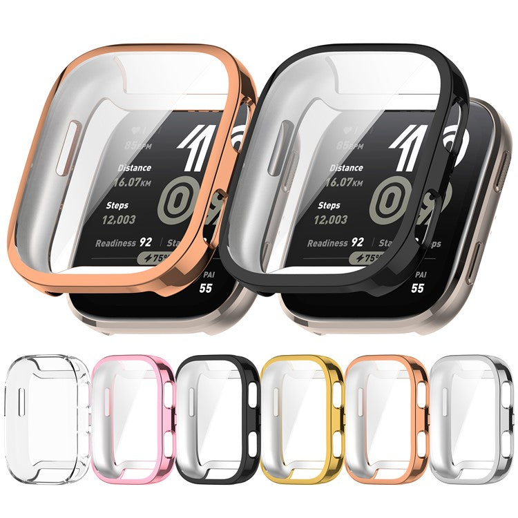 For Huami Amazfit Bip 6 (A2435) Watch Case Full Coverage Flexible TPU Electroplating Cover - Gold