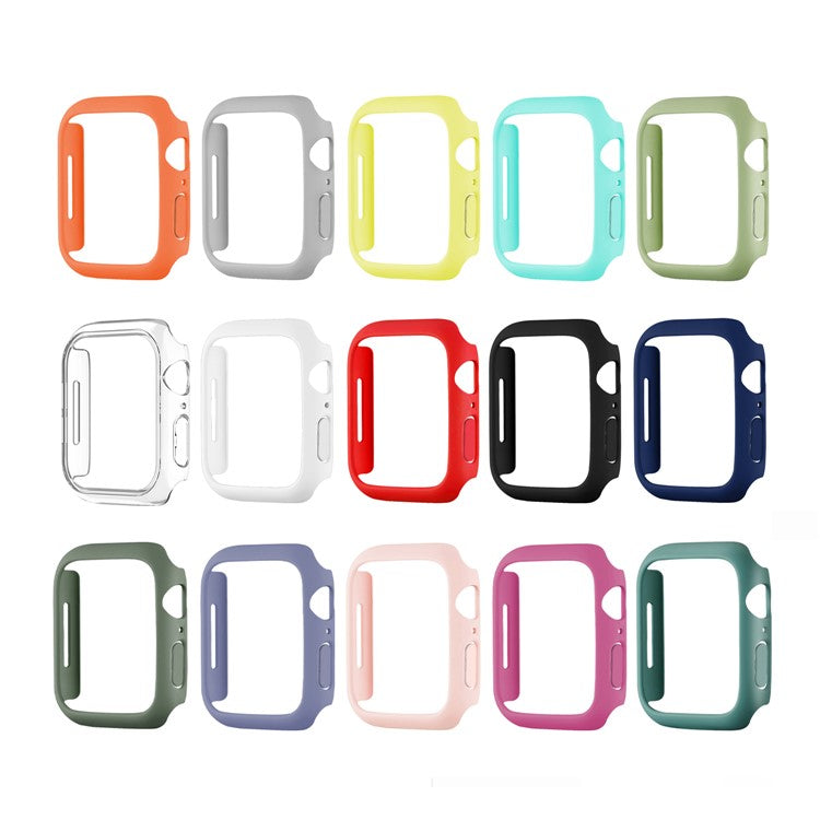 Hard PC Rubberized Watch Case Frame Cover for Apple Watch Series 9 / 8 / 7 41mm - White