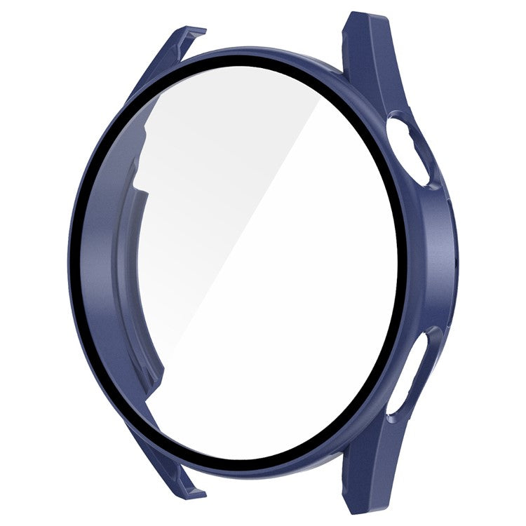 ENKAY HAT PRINCE for Huawei Watch GT 3 46mm 9H Tempered Glass Screen Protector Matte Rubberized Hard PC Watch Case - Dark Blue