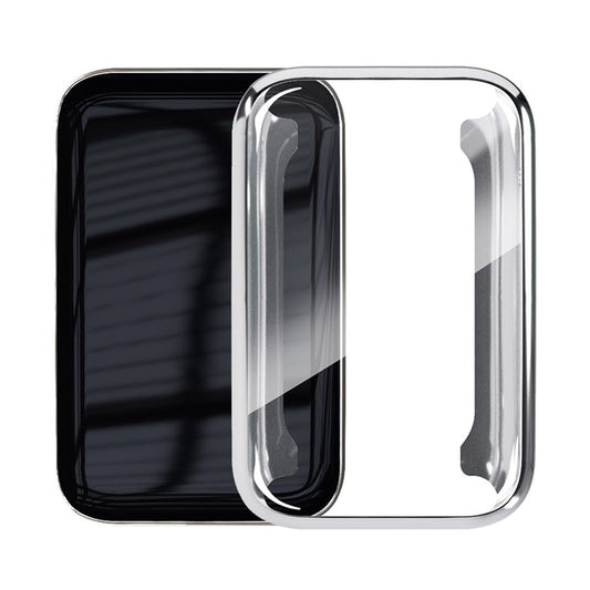 ENKAY HAT PRINCE For Xiaomi Mi Band 7 Pro Full Protection Soft TPU Watch Case Drop-Proof Electroplating Protective Cover with TPU Screen Film - Silver