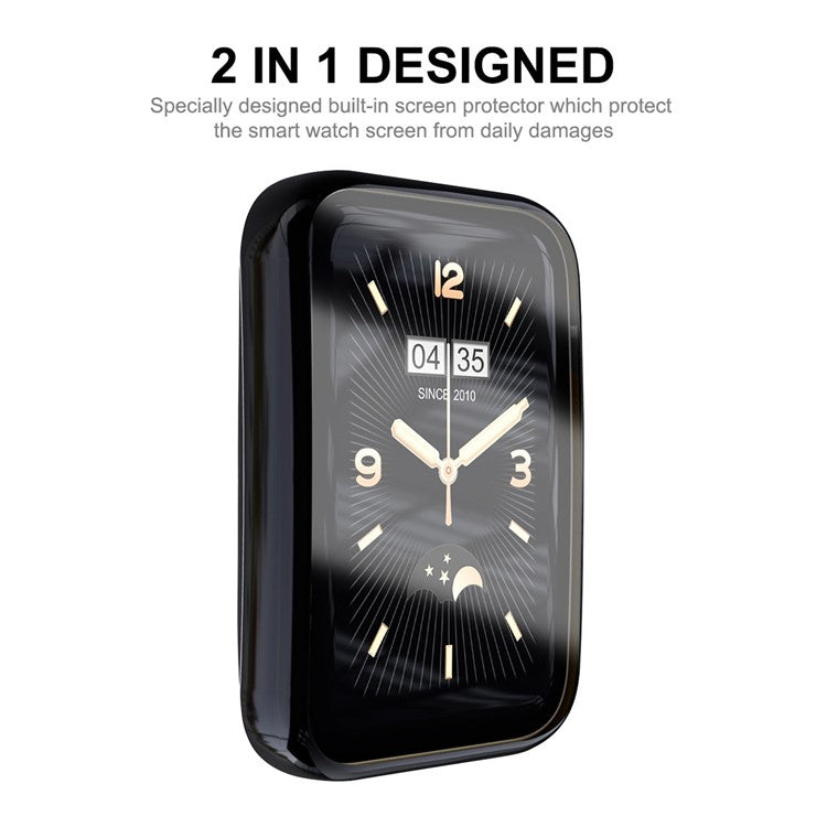 ENKAY HAT PRINCE For Xiaomi Mi Band 7 Pro Full Protection Soft TPU Watch Case Drop-Proof Electroplating Protective Cover with TPU Screen Film - Silver