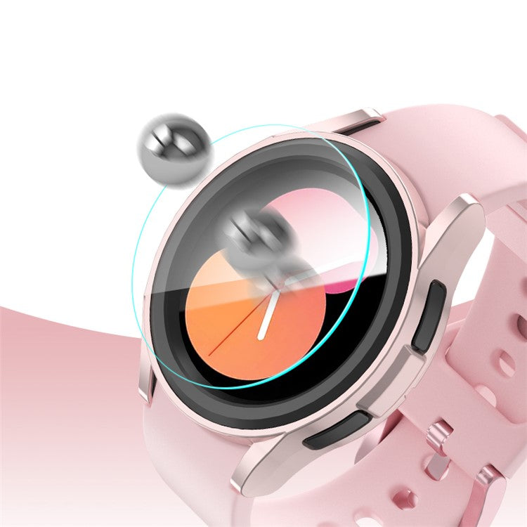 For Samsung Galaxy Watch6 44mm Anti-collision Matte Watch Case PC Hollow Protective Frame - Silver