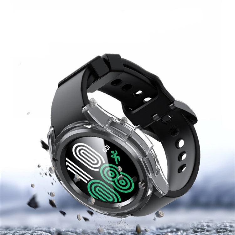 For Samsung Galaxy Watch6 44mm Anti-collision Matte Watch Case PC Hollow Protective Frame - Silver