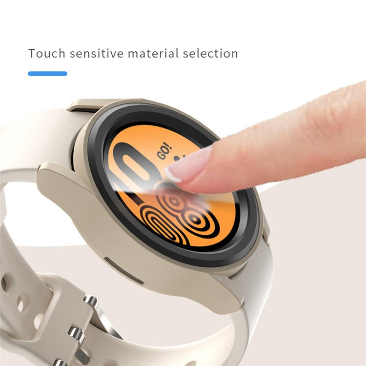 For Samsung Galaxy Watch6 44mm Anti-collision Matte Watch Case PC Hollow Protective Frame - Silver
