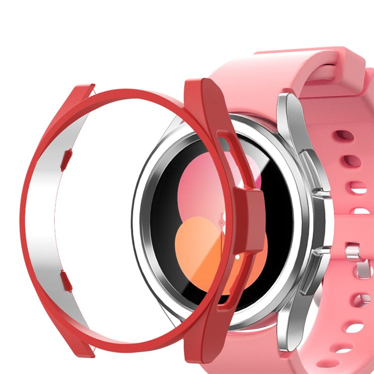 For Samsung Galaxy Watch6 44mm Anti-collision Matte Watch Case PC Hollow Protective Frame - Silver