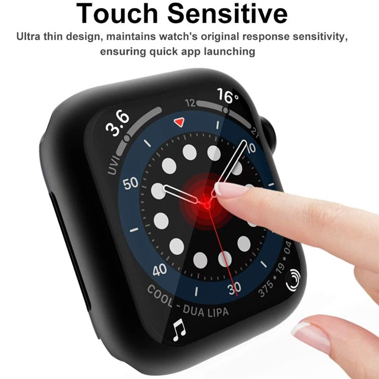 For Apple Watch Ultra 2 49mm / Ultra 49m TPU Case with Screen Protector All Around Electroplated Watch Cover - Rose Gold