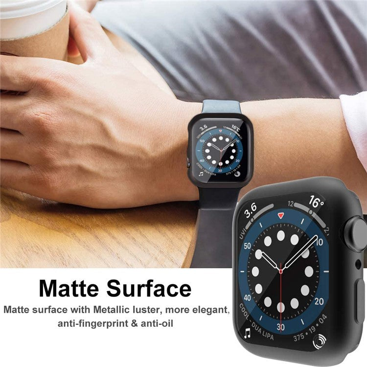 For Apple Watch Ultra 2 49mm / Ultra 49m TPU Case with Screen Protector All Around Electroplated Watch Cover - Rose Gold