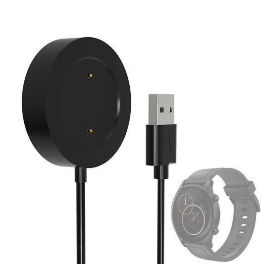 1m USB Cable Charger Smart Watch Charging Dock Cradle for Xiaomi Haylou RS3 LS04 - Black