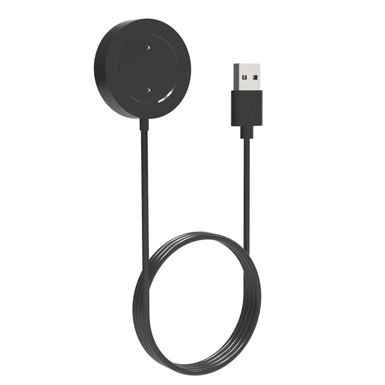 1m USB Cable Charger Smart Watch Charging Dock Cradle for Xiaomi Haylou RS3 LS04 - Black