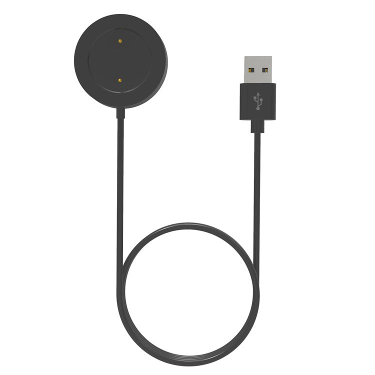 1m USB Cable Charger Smart Watch Charging Dock Cradle for Xiaomi Haylou RS3 LS04 - Black