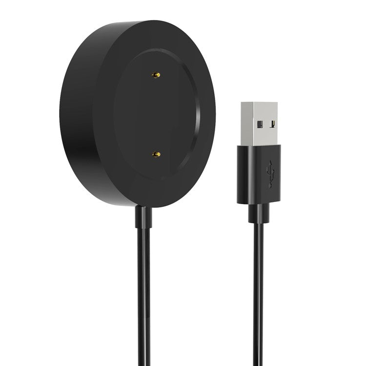 1m USB Cable Charger Smart Watch Charging Dock Cradle for Xiaomi Haylou RS3 LS04 - Black